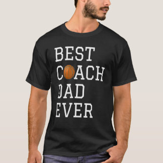 T-shirt Retro Meilleur entraîneur De Basketball Papa Ever