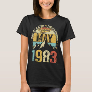 T-shirt Retro Mens 40e anniversaire 40 ans stupéfiant mai 