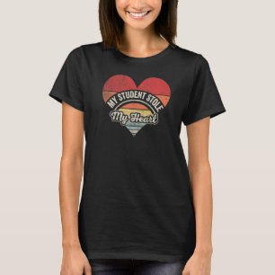 T-shirt Rétro Mes étudiants volent mon coeur amour enseign