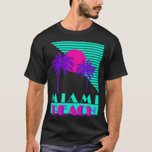 T-shirt Retro Miami Beach 80's