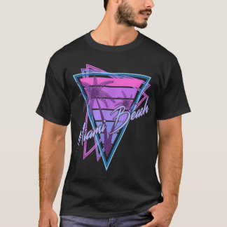 T-shirt Retro Miami Beach Vintage 80s Beach Souvenir