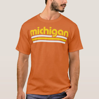 T-shirt Retro Michigan Stripes