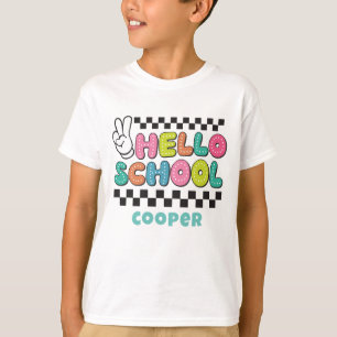 T-shirt rétro mignon pour garçons pour la rentrée