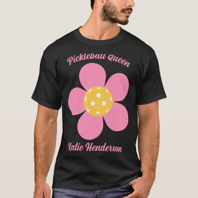 T-shirt Retro Mod 70s Ckleball Flower D  (Devant)
