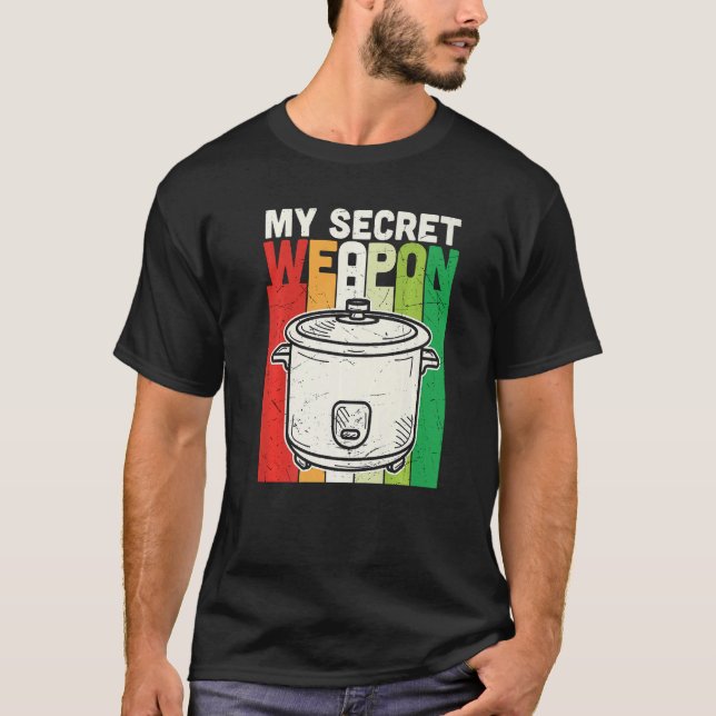 T-shirt Rétro Mon Arme Secrète Alimentation Cuisine Cuisin (Devant)