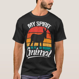 T-shirt Retro Mon esprit animal design âne amant et don