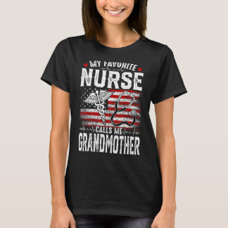 T-shirt Rétro Mon Infirmière Préférée M'Appelle Grand-Mère