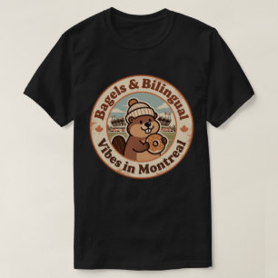 T-shirt Rétro Montréal Castor & Bagel