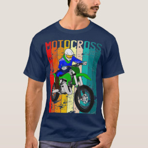 T-shirt Retro Motocross Racing Cadeau Vintage Vélo Dirt