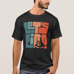 T-shirt Retro Motorscooter Ride Silhouette Scooter Enthusi
