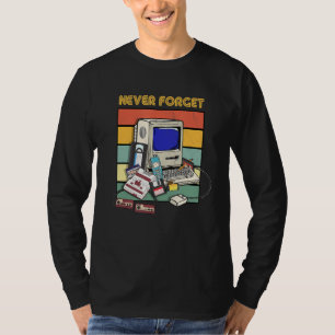 T-shirt Retro Music Player 1980s 90s Cassette Tape Cd Musi