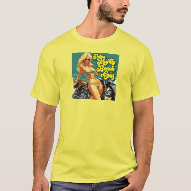 T-shirt Retro Myrtle Beach Guy Bike Week (Devant)