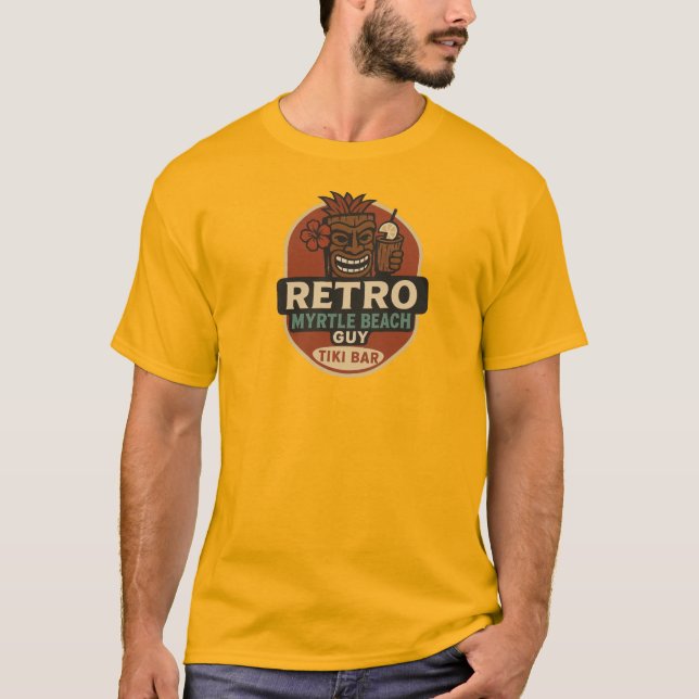 T-shirt Retro Myrtle Beach Guy Tiki Bar (Devant)