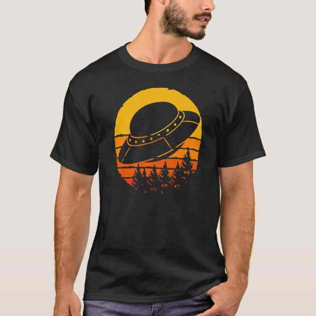 T-shirt Retro Nature Non Identifié Flying Object Sci Fi UF (Devant)