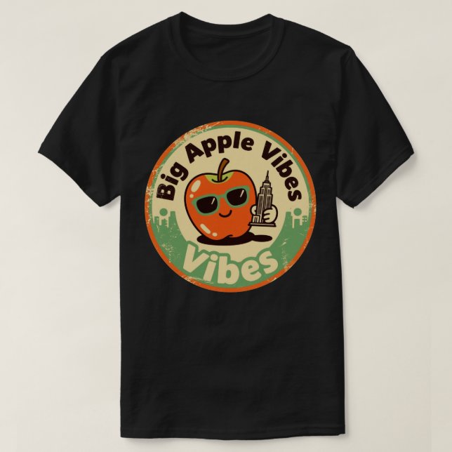 T-shirt Retro New York_ Apple avec Empire State Building (Design devant)