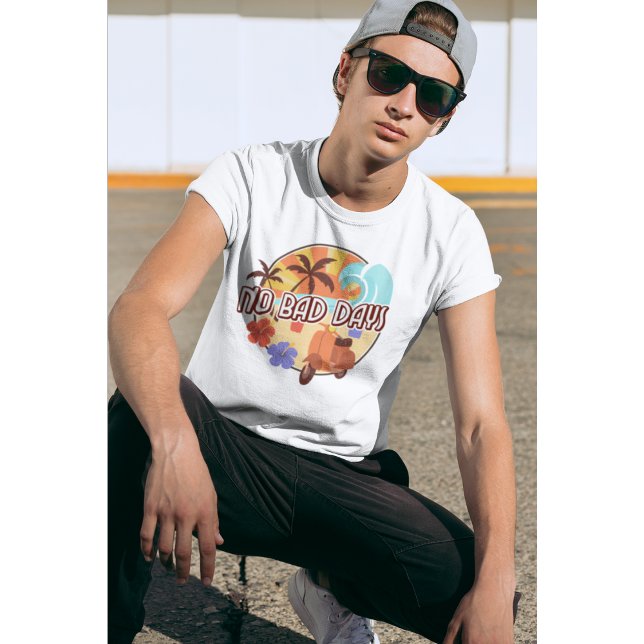 T-shirt Retro No Bad Days Retro Streetwear (The ultimate retro aesthetic. 70s-inspired graphics for your everyday street style. 👕🛹.)