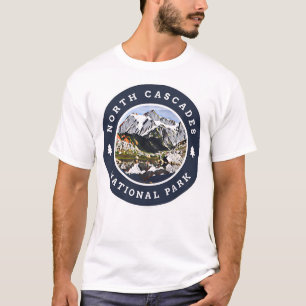 T-shirt Retro North Cascades National Park Washington Hiki