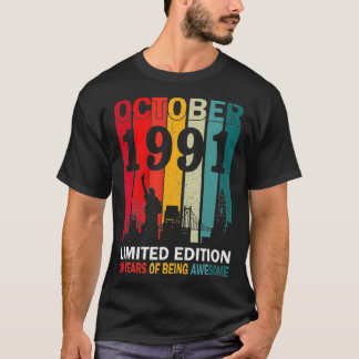 T-shirt Retro Octobre 1991 Edition limitée 30 ans de Bei