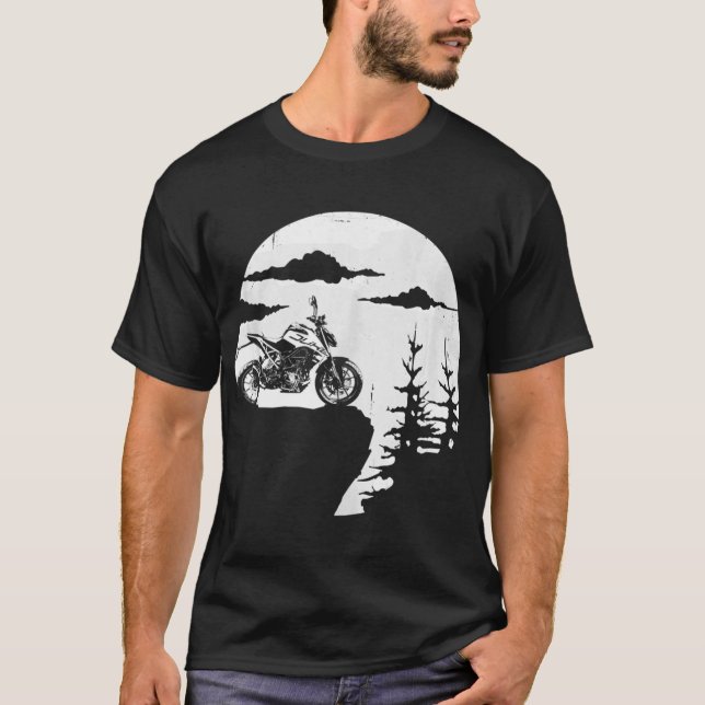T-shirt Retro Offroad KTM Motorcycle Cool Adventure Biker (Devant)