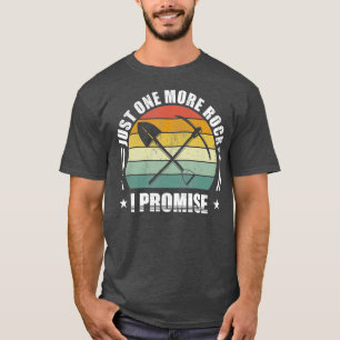 T-shirt Retro One More Rock Je Promets Géologie Cadeaux Dr