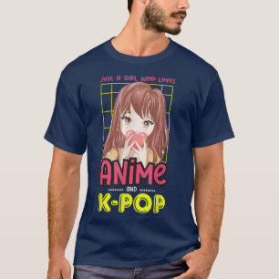T-shirt Retro Otaku Japon Neko Juste Une Fille Qui Aime L'