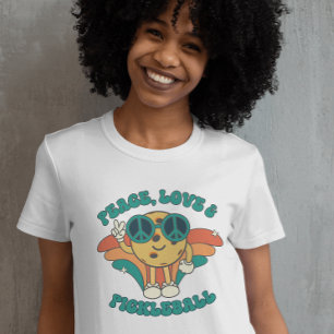 T-shirt Retro Paix, Amour et Pickleball Super