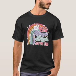 T-shirt Retro Paix Super Out Chiffres simples Je suis 10 a