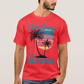 T-shirt Retro Palm Springs California Beach Vibes Summer V