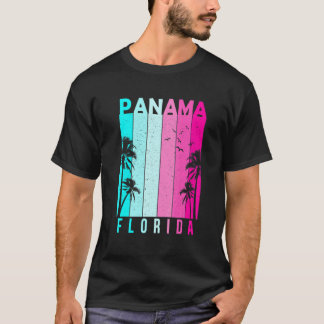 T-shirt Retro Panama Florida Beach Summer Tropical Souveni