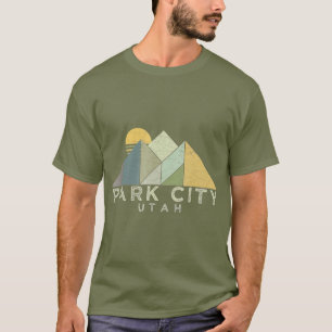 T-shirt Retro Park City Utah Randonnée en détresse