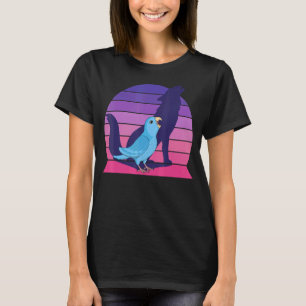 T-shirt Retro Parrot I Howling Wolf I hurle Blue Parro
