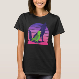 T-shirt Retro Parrot I Howling Wolf I hurle Green Parr