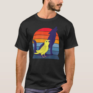 T-shirt Retro Parrot I Howling Wolf I hurle Jaune Par