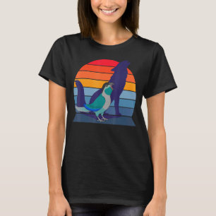 T-shirt Retro Parrot I Howling Wolf I hurle Turquoise