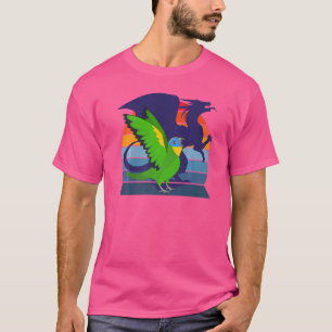 T-shirt Retro Parrot I Winged Dragon I Orange ailé Amazo