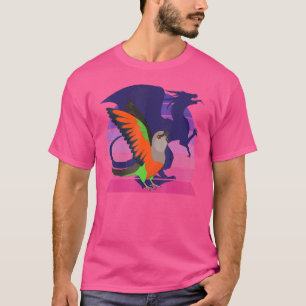 T-shirt Retro Parrot I WingwingDragon I hurle Red Belli