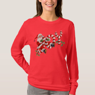 T-shirt Rétro Père Noël envoyant l'habillement de vacan