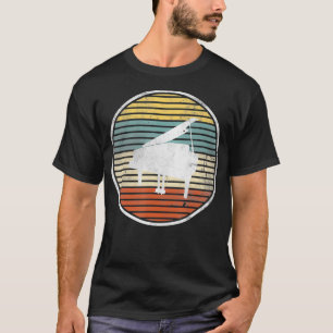 T-shirt Retro Piano Player Pianiste Cadeau Clavier Musicie