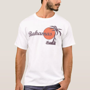 T-shirt Rétro pièce en t de touristes de paume des Baham