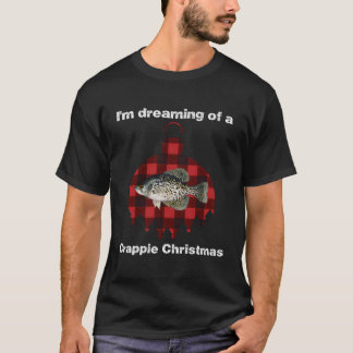 T-shirt Retro Plaid Je Rêve D'Une Crappie Noël Wi-Fi