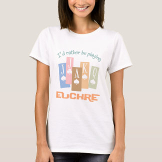 T-shirt Rétro plutôt Euchre de jeu