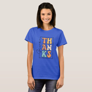 T-shirt Retro Polka Dot 'THANKS' Design
