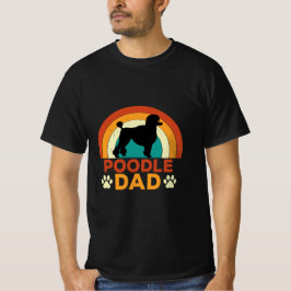 T-shirt Retro Poodle Papa