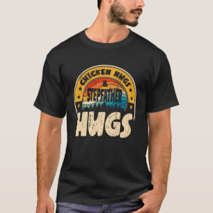 T-shirt Retro Poulet Nuggets Foodies Stepfather Hug
