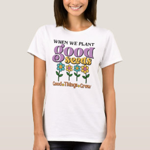 T-Shirt Rétro pour femmes, Plantes de bonnes grain