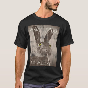 T-shirt Rétro Qui Est Alice Drôle Lapin