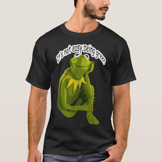 T-shirt Retro Quote Its Not Easy Being Green Funny Frog An (Devant)