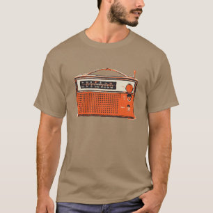 T-shirt rétro radio de transistor