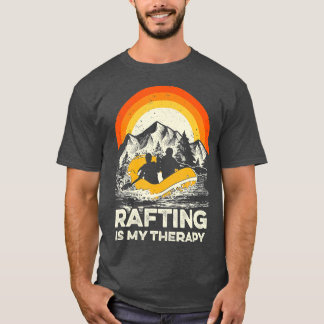 T-shirt Retro Rafting est mon herapy Whitewater