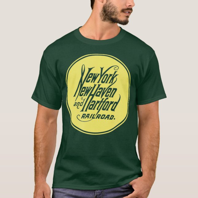T-shirt Retro Railroad New York New Haven et Hartford (Devant)